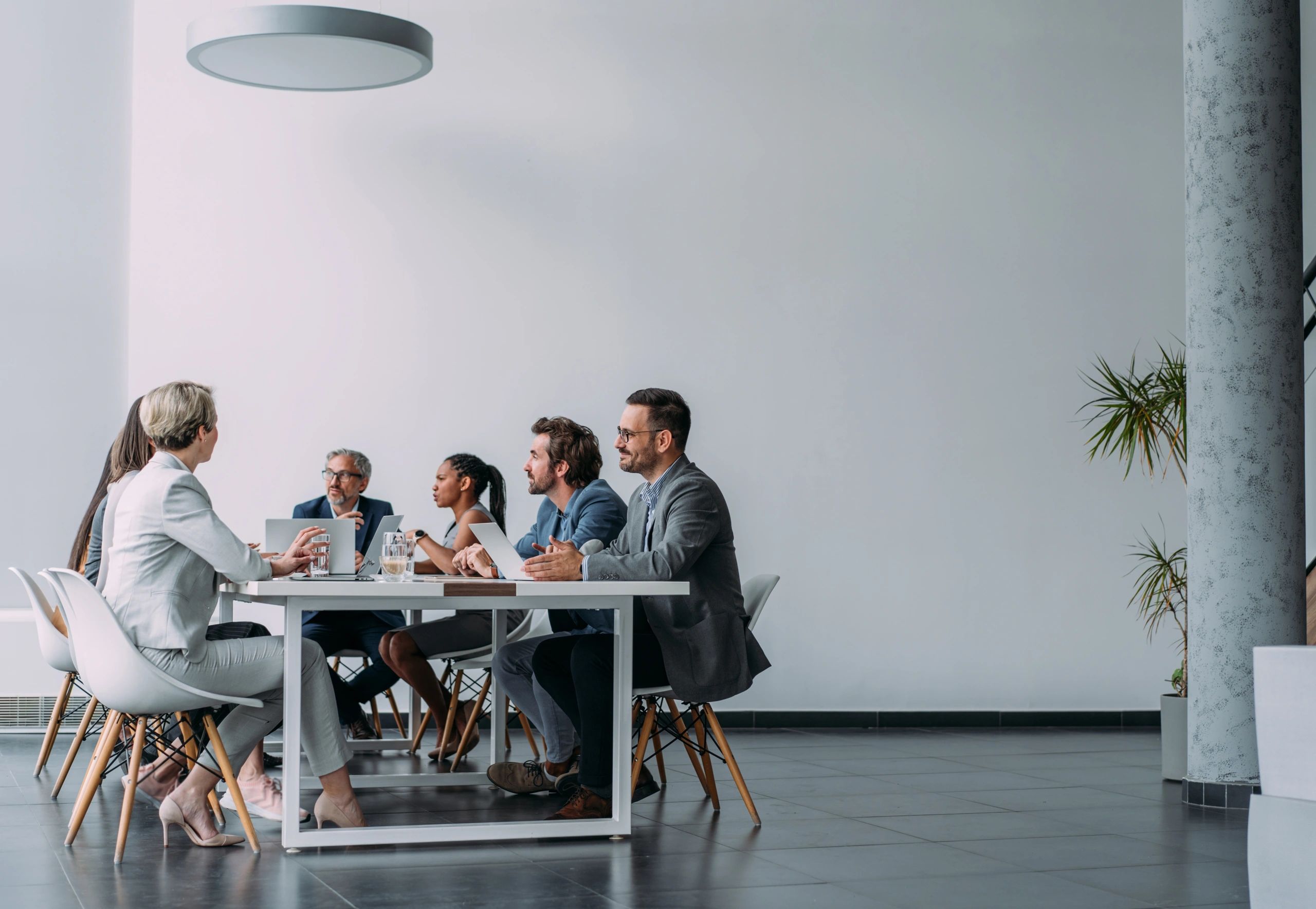 Business team collaborating during a meeting